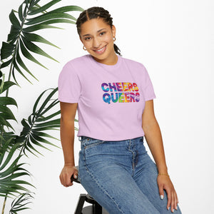 Bespattered Facade Rainbow Cheers Queers Colorful LGBTQ+ Pride Premium Unisex Comfort Colors Garment Dyed 100% Cotton T-Shirt
