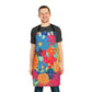 Bespattered Facade Bold Florals Tie-Back Canvas Apron