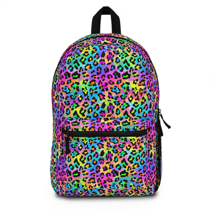 Bespattered Facade Candy Coated Neon Leopard Backpack