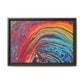Bespattered Facade Rainbow Rings Framed Canvas Art Print | 3 Frame Colors | Multiple Sizes