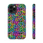 Bespattered Facade Candy Coated Neon Leopard Impact-Resistant Case