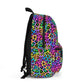 Bespattered Facade Candy Coated Neon Leopard Backpack