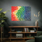 Bespattered Facade Rainbow Seaside Stretched Matte Canvas Art Prints | Multiple Sizes