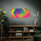 Bespattered Facade Fluid Art Abstract Painting Stretched Matte Canvas Art Prints | Multiple Sizes