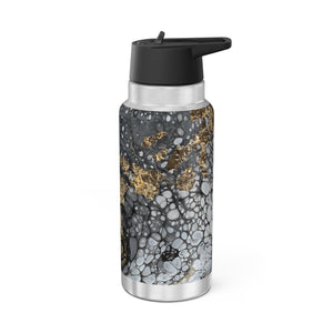 Bespattered Facade You're Golden Insulated Gator Flip-Top Stainless-Steel Tumbler 32oz