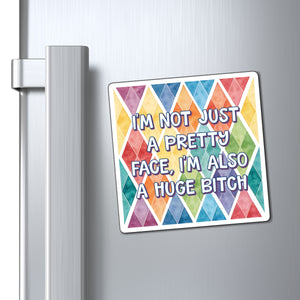 Bespattered Facade "Not Just a Pretty Face" Refrigerator Magnet
