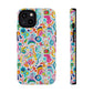 Bespattered Facade Rainbow Doodles Impact-Resistant Case