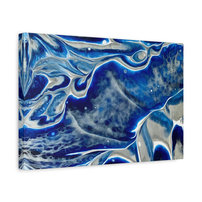 Bespattered Facade Fluid Art Abstract Painting Stretched Matte Canvas Art Prints | Multiple Sizes