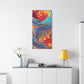 Bespattered Facade Fluid Art Abstract Painting Stretched Matte Canvas Art Prints | Multiple Sizes