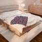 Bespattered Facade Neon Animal Print Velveteen Plush Blanket | 3 Sizes