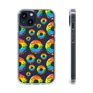 Bespattered Facade Rainbow Sprinkle Donut Clear Case