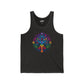 Cosmic Chakra Unisex Jersey Tank - Vibrant Spiritual Art