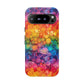 Bespattered Facade Rainbow Ink Circles Tough Case