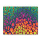 Bespattered Facade Neon Butterfly Stretched Matte Canvas Art Prints | Multiple Sizes