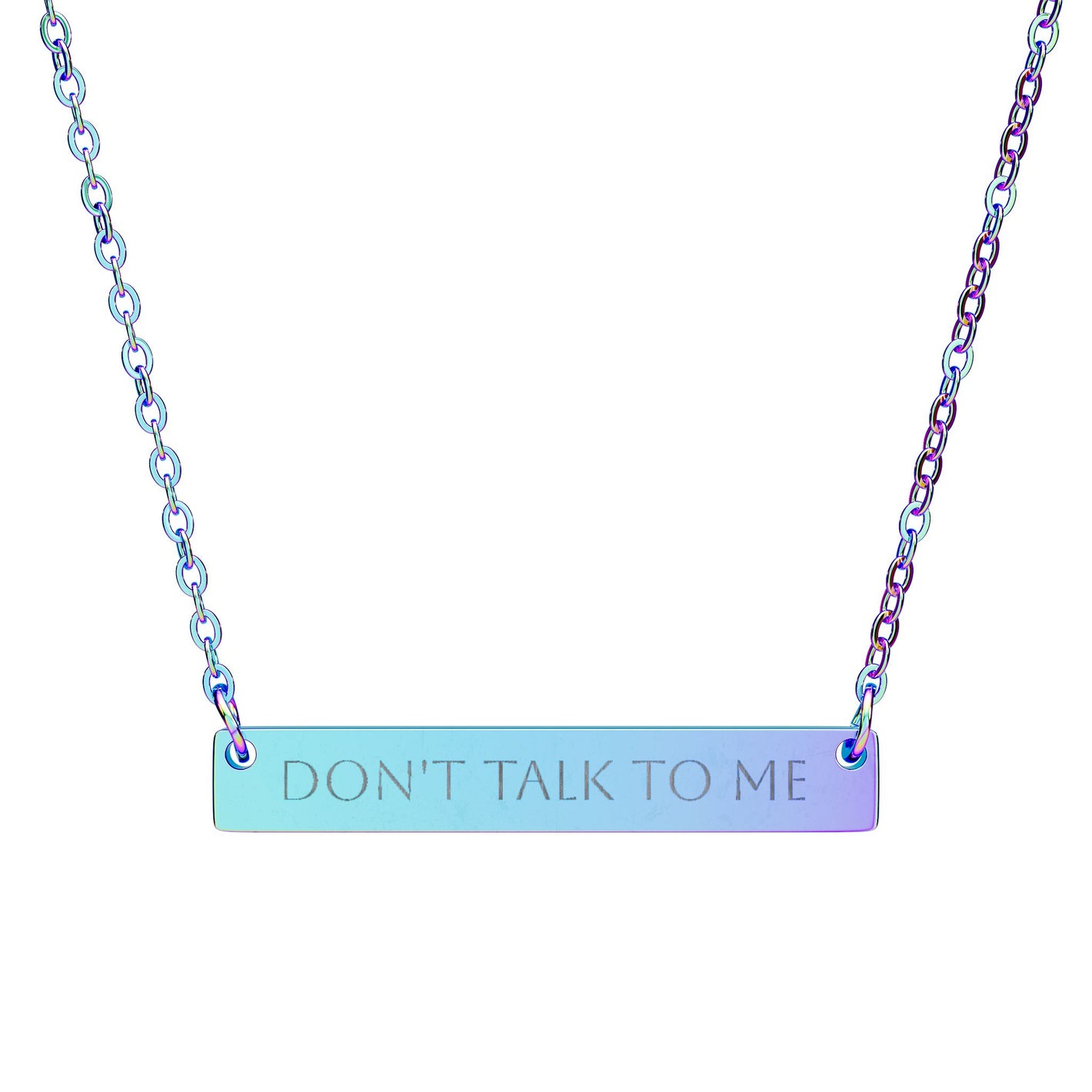 CUSTOM Personalizable Engraved Horizontal Bar Necklace