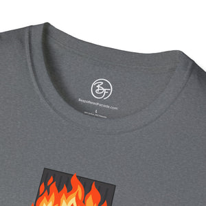 Bespattered Facade Neon Dumpster Fire Unisex Softstyle T-Shirt