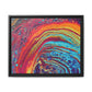 Bespattered Facade Rainbow Rings Framed Canvas Art Print | 3 Frame Colors | Multiple Sizes