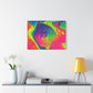 Bespattered Facade Fluid Art Abstract Painting Stretched Matte Canvas Art Prints | Multiple Sizes