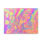 Bespattered Facade Fluid Art Abstract Painting Stretched Matte Canvas Art Prints | Multiple Sizes