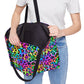 Bespattered Facade Candy Coated Neon Leopard Weekender Beach Tote Bag