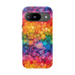 Bespattered Facade Rainbow Ink Circles Tough Case