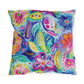 Bespattered Facade Colorful Flowers UV-Resistant Outdoor Pillows | 4 Sizes