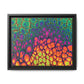 Bespattered Facade Neon Butterfly Framed Canvas Art Print | 3 Frame Colors | Multiple Sizes