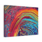 Bespattered Facade Rainbow Rings Stretched Matte Canvas Art Prints | Multiple Sizes