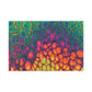 Bespattered Facade Neon Butterfly Stretched Matte Canvas Art Prints | Multiple Sizes