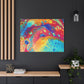 Bespattered Facade Rainbow Galaxy Stretched Matte Canvas Art Prints | Multiple Sizes