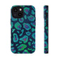 Bespattered Facade Emerald Leopard Impact-Resistant Case
