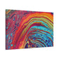 Bespattered Facade Rainbow Rings Stretched Matte Canvas Art Prints | Multiple Sizes