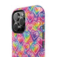 Bespattered Facade Rainbow Graffiti Hearts Impact-Resistant Case