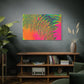 Bespattered Facade Neon Puddle Stretched Matte Canvas Art Prints | Multiple Sizes
