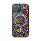 Bespattered Facade Bright Rainbow Leopard MagSafe Clear Impact Cases