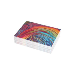 Bespattered Facade Rainbow Rings Postcards (no envelopes) | Sets of 10, 30, or 50