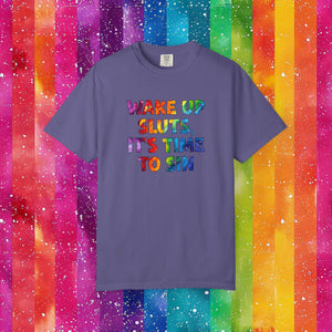 Bespattered Facade Rainbow Wake Up Colorful LGBTQ+ Pride Premium Unisex Comfort Colors Garment Dyed 100% Cotton T-Shirt