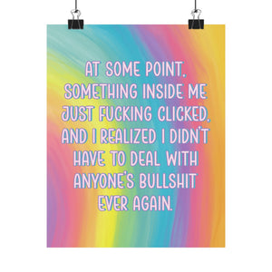 Bespattered Facade "Never Deal with BS Again" Giclée Archival Matte Paper Prints