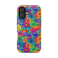 Bespattered Facade Bright Rainbow Flowers Impact-Resistant Case