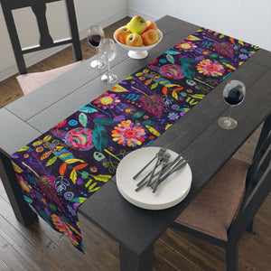 Bespattered Facade Colorful Flowers Table Runner (2 sizes)