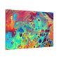 Bespattered Facade Rainbow Rings Stretched Matte Canvas Art Prints | Multiple Sizes