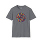 Bespattered Facade Rainbow Swirl Unisex Softstyle T-Shirt