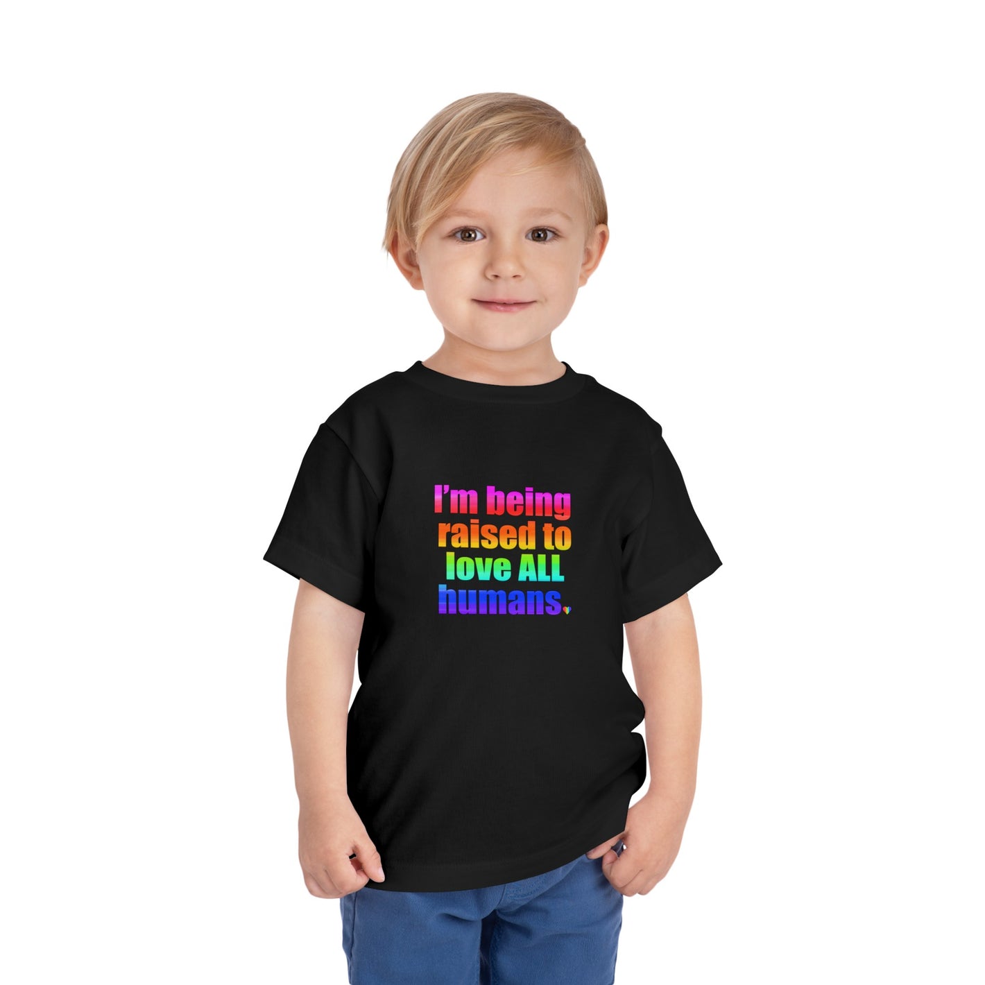 Bespattered Facade Love All Humans Toddler Short Sleeve Tee