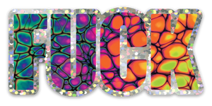 Bespattered Facade Everyone's Favorite Word Glitter Sticker - Neon Butterfly