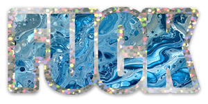 Rainbow Parts Everyone's Favorite Word Holographic Glitter Sticker Set