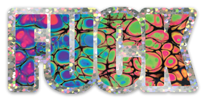 Bespattered Facade Everyone's Favorite Word Glitter Sticker - Neon Goodness