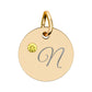 CUSTOM Birthstone Circle Charm — Personalized Initial Necklace Pendant