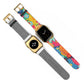 Bespattered Facade Bold Florals Faux-Leather Smart Watch Band