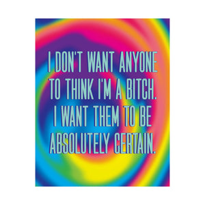 Bespattered Facade "I Want Them to Be Absolutely Certain" Giclée Archival Matte Paper Prints