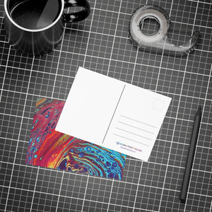 Bespattered Facade Rainbow Rings Postcards (no envelopes) | Sets of 10, 30, or 50